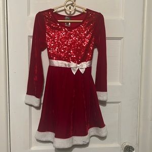 Pink & Violet Girls Sequined Holiday Dress